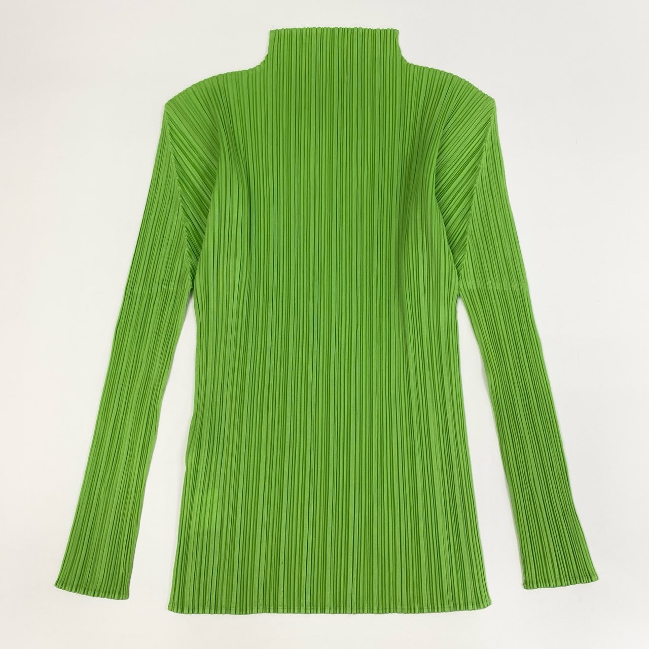1j27 PLEATS PLEASE プリーツプリーズ プリーツカットソー 長袖カットソー ハイネック トップス PP86-JK604 3サイズ グリーン レディースu02t