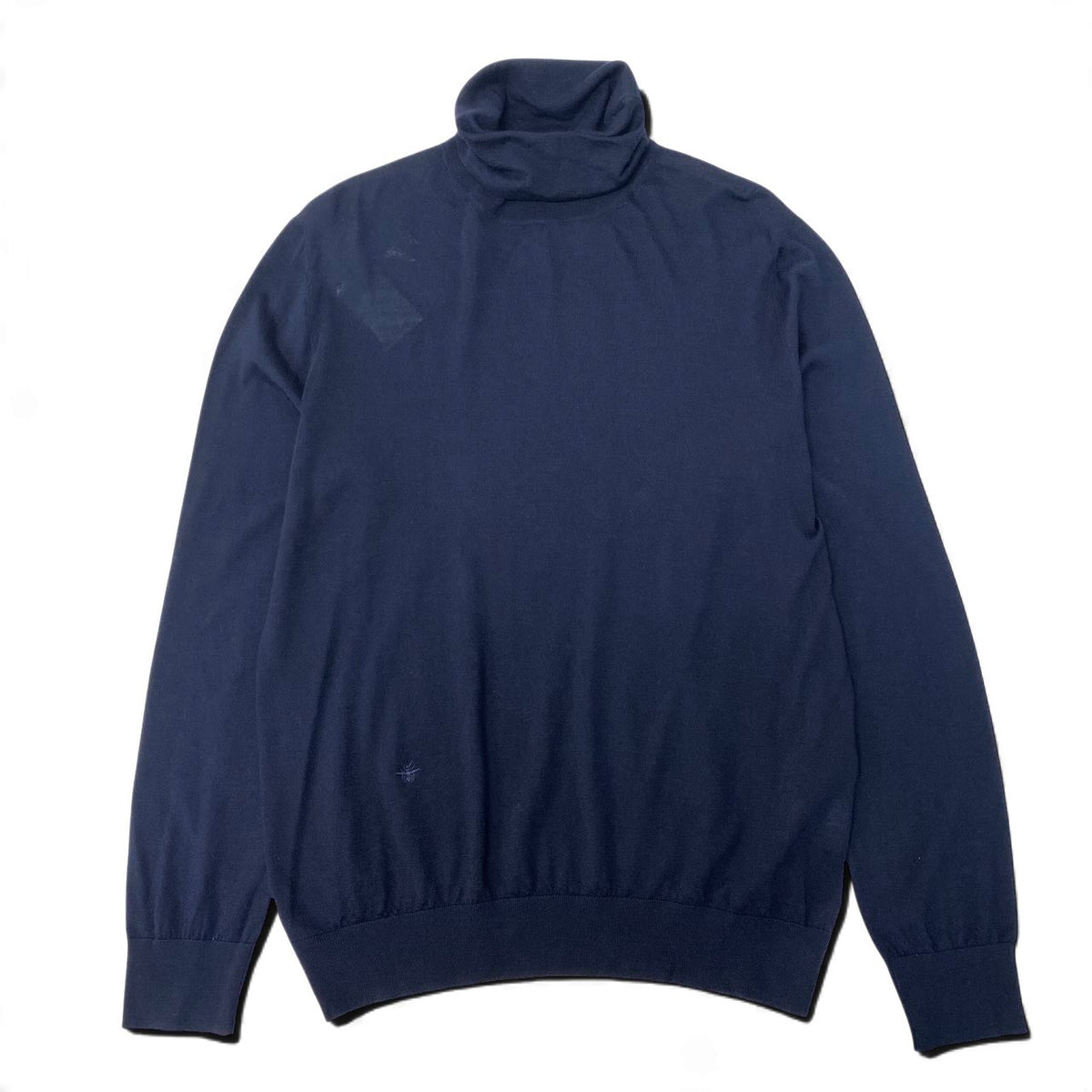 21j16 【未使用】 DIOR HOMME ディオールオム Bee刺繡 タートルネック ニットセーター 833M603BT128 サイズL ネイビー カシミヤ100％ メンズu02t
