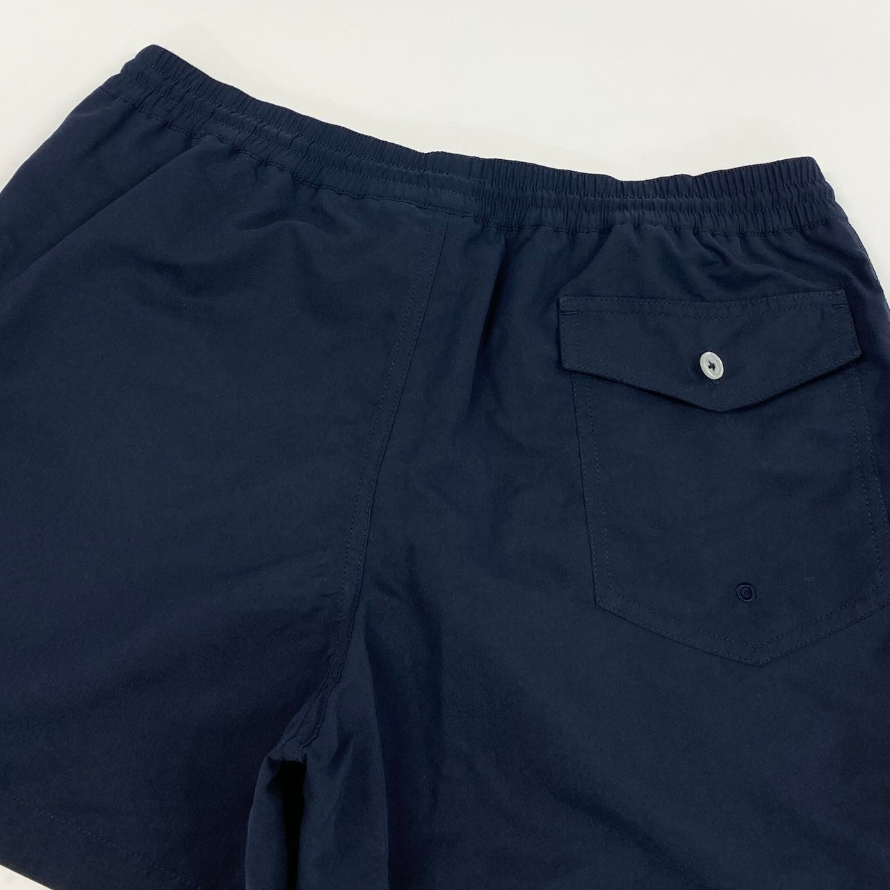 23e14 【新品保管品】RALPH LAUREN ラルフローレン Purple Label パープルレーベル スイムパンツ ハーフパンツ 水着 Mサイズ ネイビー ポリエステル100％ メンズ 男性用u02t