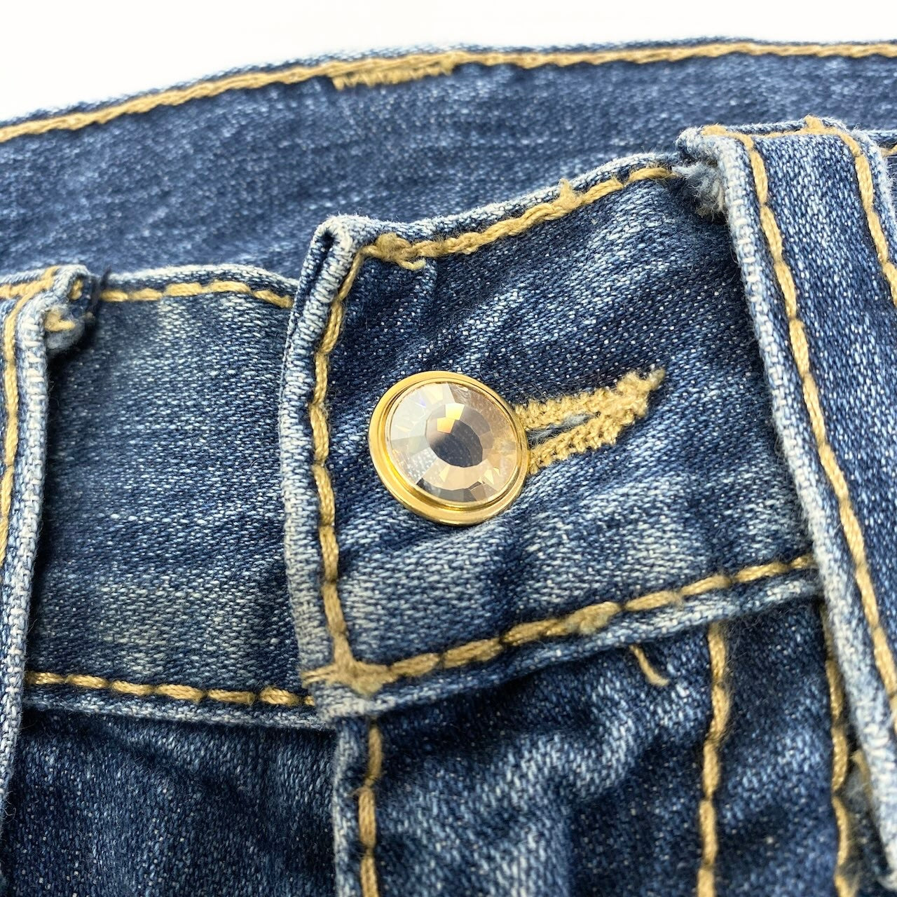 55d30 TRUE RELIGION トゥルーレリジョン 米国製 JOEY BIG T フレアデニム ブーツカット ラインストーン SEAT34 インディゴ コットン100％ メンズ 紳士服u02t