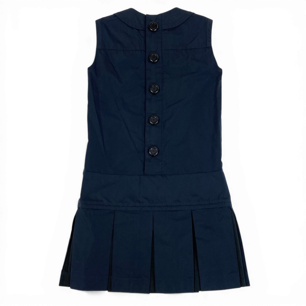 Ec31 《未使用品》 LOUIS VUITTON ルイヴィトン バックボタン フリルワンピース Back button Frill Dress サイズ34 ネイビー タグ付t18r