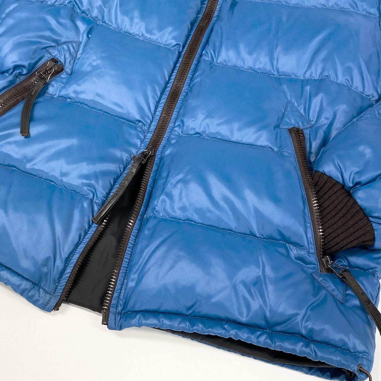 7L5 DUVETICA デュベティカ Polluce ダウンジャケット ナイロン ダブルジップ アウター 400.02-1001R 50サイズ ブルー メンズu02t