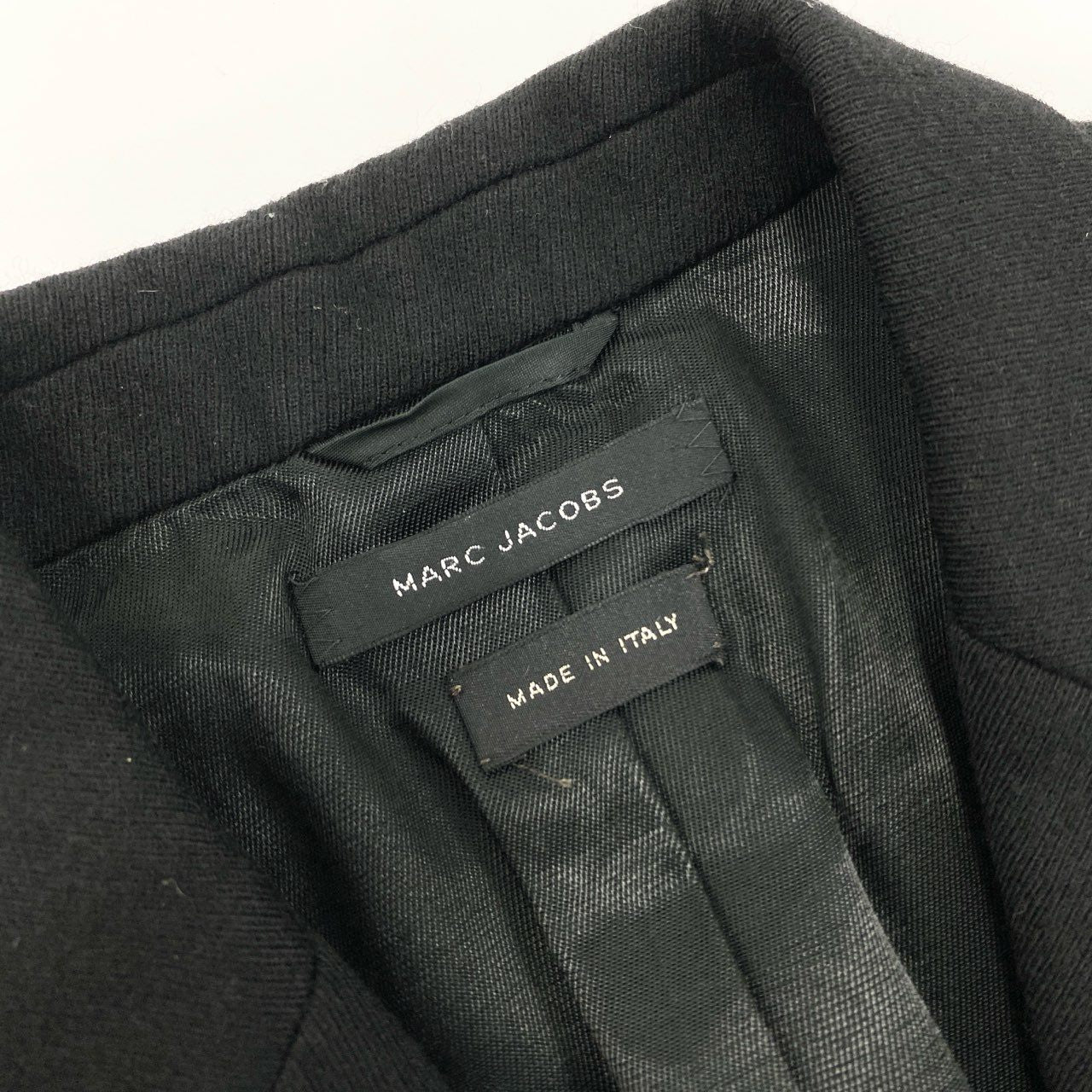 45j10 MARC JACOBS マークジェイコブス チェスターコート ロングコート ウールコート アウター 48サイズ ブラック メンズu02t