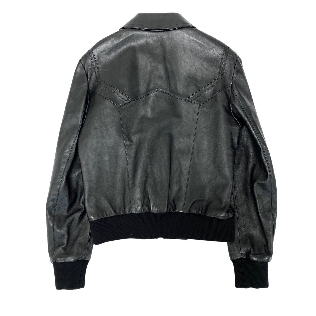 21L9【タグ付き】CELINE セリーヌ 21SS エディスリマン レザージャケット サイズ44 ブラック レザー メンズ ブルゾン アウターk02i