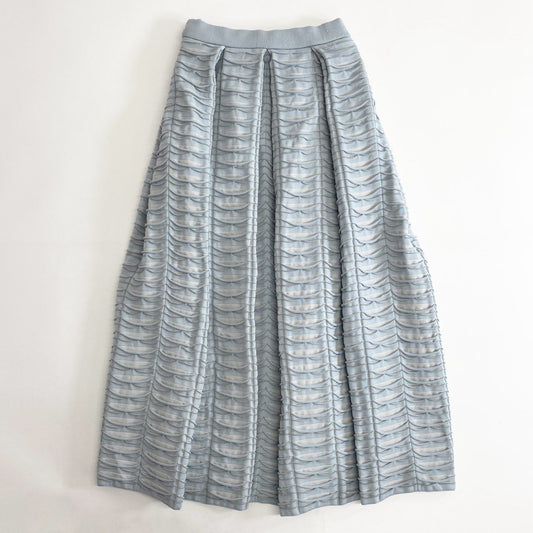 2c24 CFCL シーエフシーエル サンプル品 FACADE SKIRT フレアスカート 3 ライトブルー 日本製 14G袋天竺