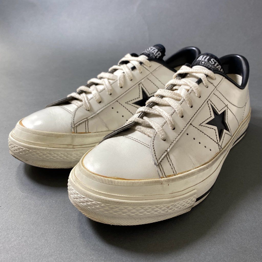 4f29 converse コンバース MADE IN JAPAN ALL STAR オールスター ワンスター スニーカー 8 ホワイト レザー 囲みタグ シューズ