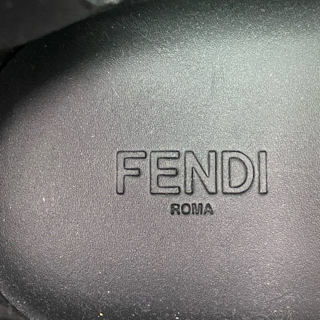 1e19 【イタリア製】FENDI フェンディ ズッカ柄 サイドゴアブーツ チェルシーブーツ サイズ7 ダークブラウン レザー メンズ 男性用 靴 レザーシューズ