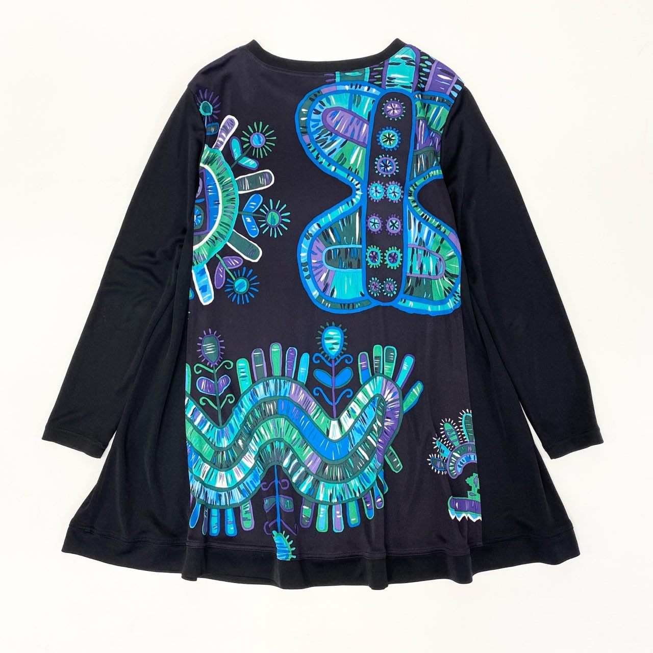 26k27 TOKUKO 1er VOL トクコプルミエヴォル ロングスリーブ チュニックワンピース 総柄プリント レディース 女性用 9 マルチカラー  トリアセテート100％u02t