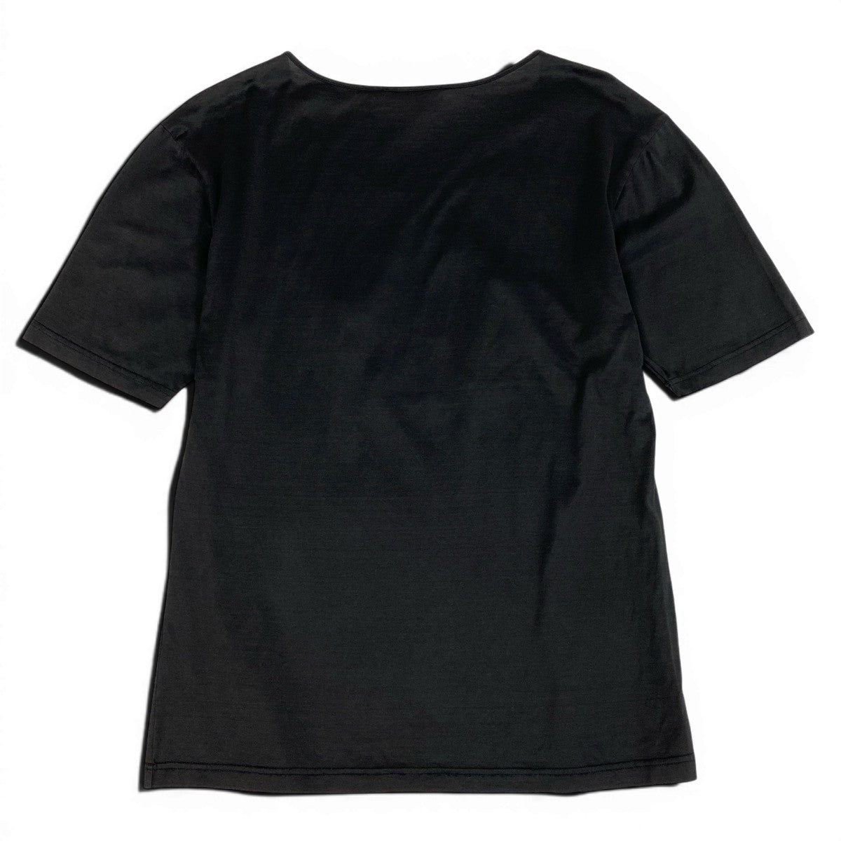 Ig16 CELINE セリーヌ 馬車ロゴ刺繍 半袖Tシャツ ヴィンテージ ブラック コットン100％ レディースo07t