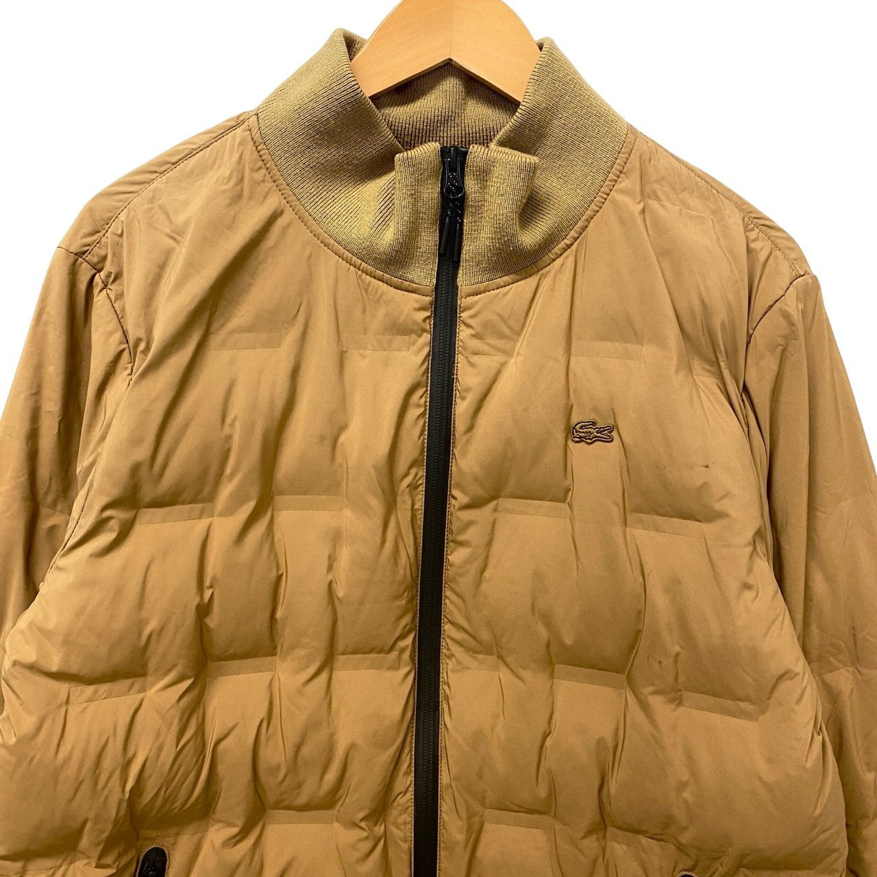 17c16 LACOSTE ラコステ CLOMAX ワンポイントロゴ 中綿ジャケット アウター サイズXS モカベージュ メンズ 男性用 ジャケット ブルゾンk02i