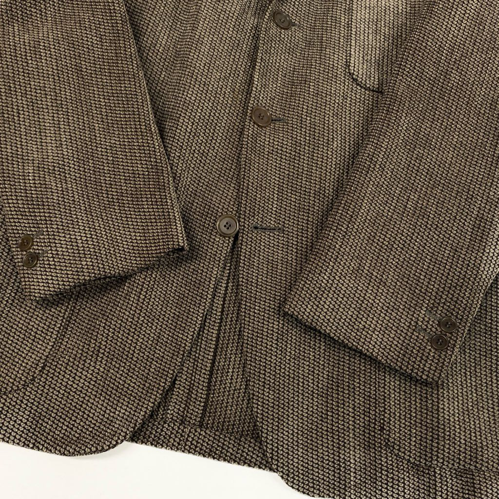 23L22 【美品】Ermenegildo Zegna エルメネジルドゼニア テーラードジャケット ツイードジャケット シングルジャケット イタリア製 50サイズ カーキ メンズo07t