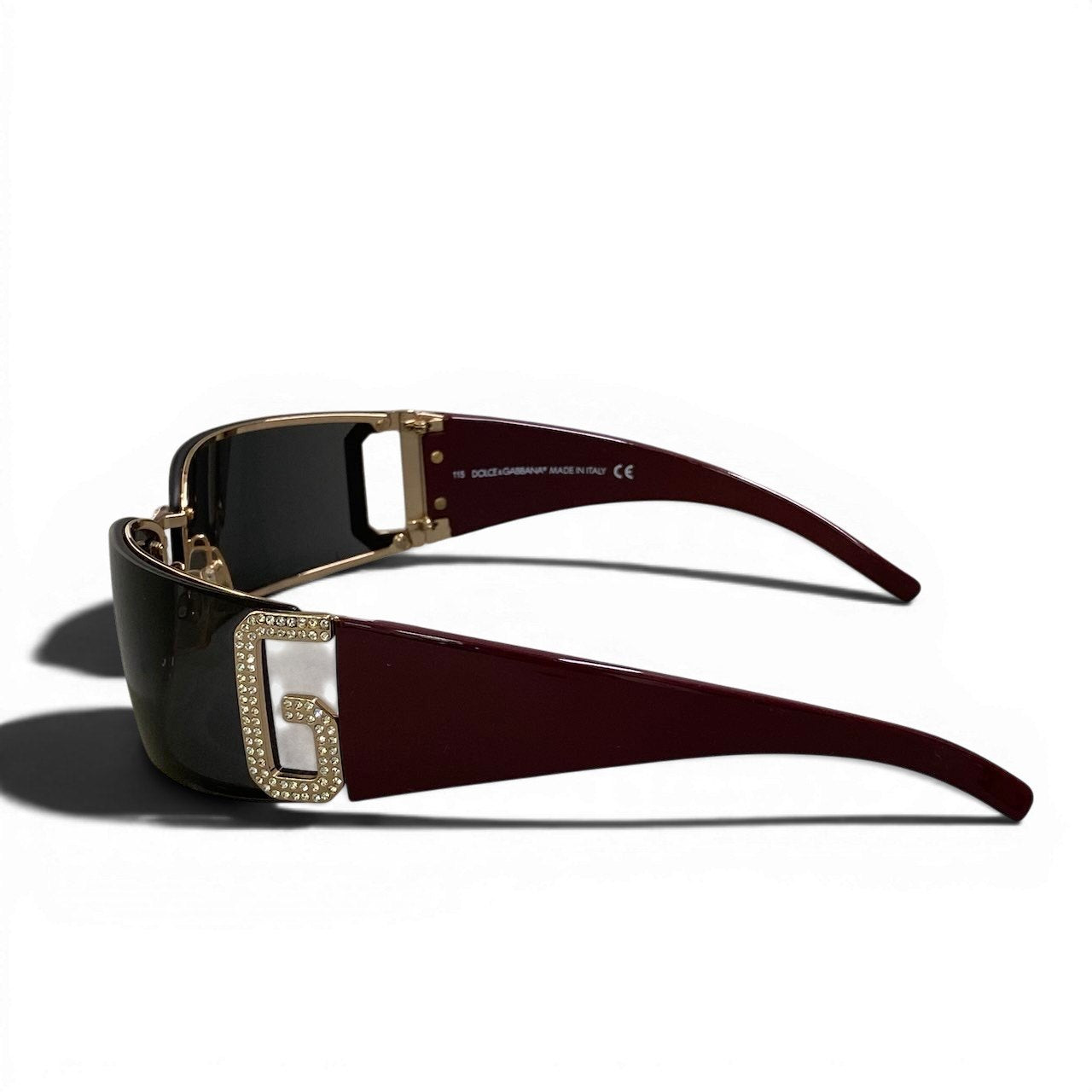 e13 DOLCE&GABBANA ドルチェアンドガッバーナ DG リムレスサングラス Rimless Sunglasses DG826S ブラック ボルドー アイウェア D&G ドルガバt18r
