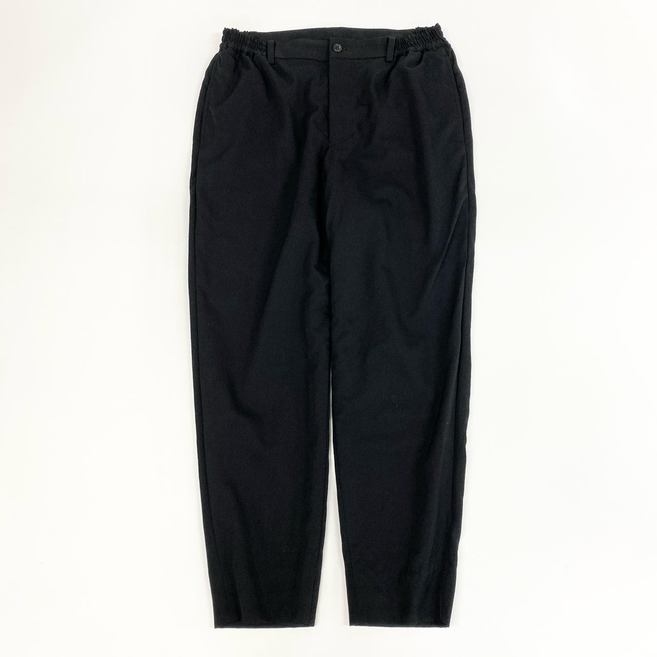 77j28《美品》COMME des GARCONS HOMME DEUX コムデギャルソン オムドゥ ウールスラックスパンツ ボトム テーパードパンツ AD2023 DL-P045 Sサイズ ブラック メンズu02t