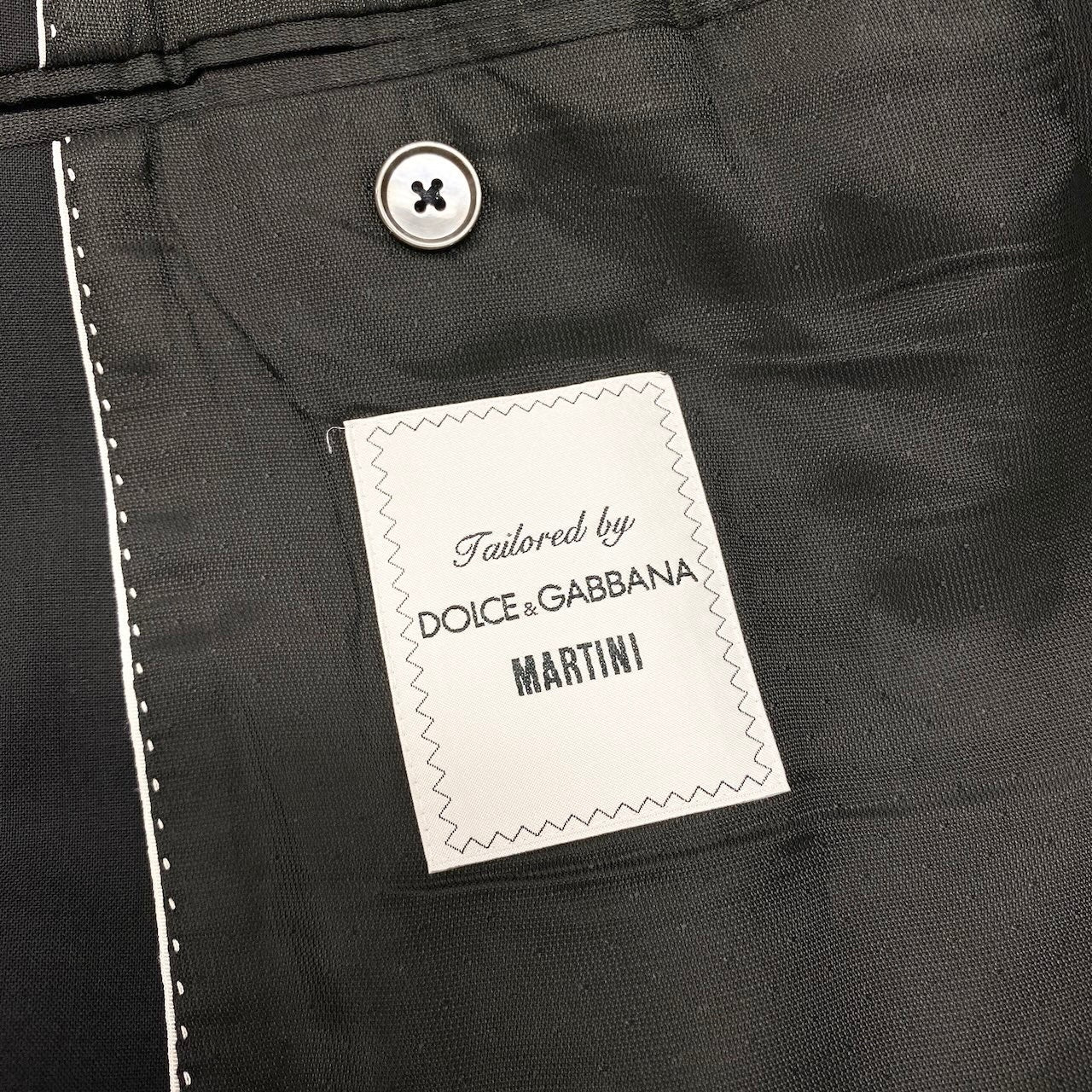 32c30 DOLCE&GABBANA ドルチェアンドガッパーナ MARTINI シングルスーツセットアップ スリーピース テーラードジャケット ジレ スラックス 56サイズ ブラック メンズ 男性用o07t