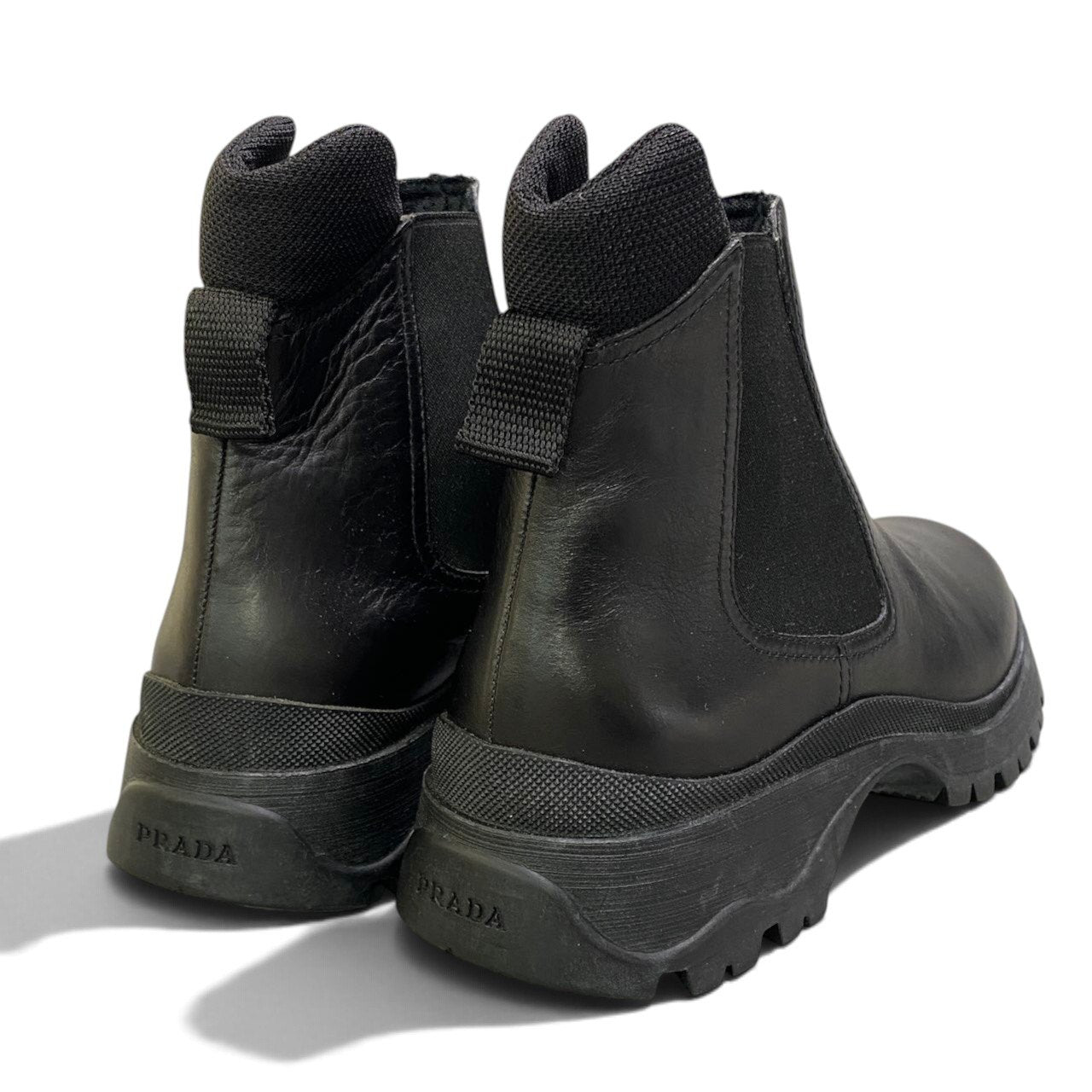 i1 【美品】 PRADA SPORT プラダスポーツ サイドゴアブーツ レザーブーツ サイズ36 ブラック レディースk02i