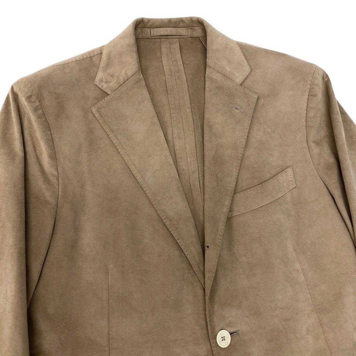 44h18 LARDINI ラルディーニ テーラードジャケット スウェード シングルブレスト ステッチ イタリア製 JD22557AQ 50 ベージュ メンズ 男性用t18r