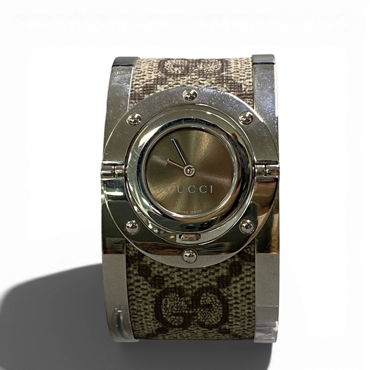 b13【箱有り】GUCCI グッチ GGロゴ トワール バングルウォッチ 腕時計 レディース GG logo bangle type watch ladiesta1