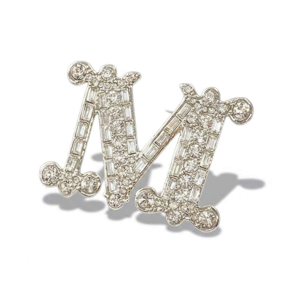 g9 ② 《極美品》 Max Mara マックスマーラ バス クリスタル ブローチ BATH Crystal Broach ゴールドカラーメタル Gold Collar Metalt18r