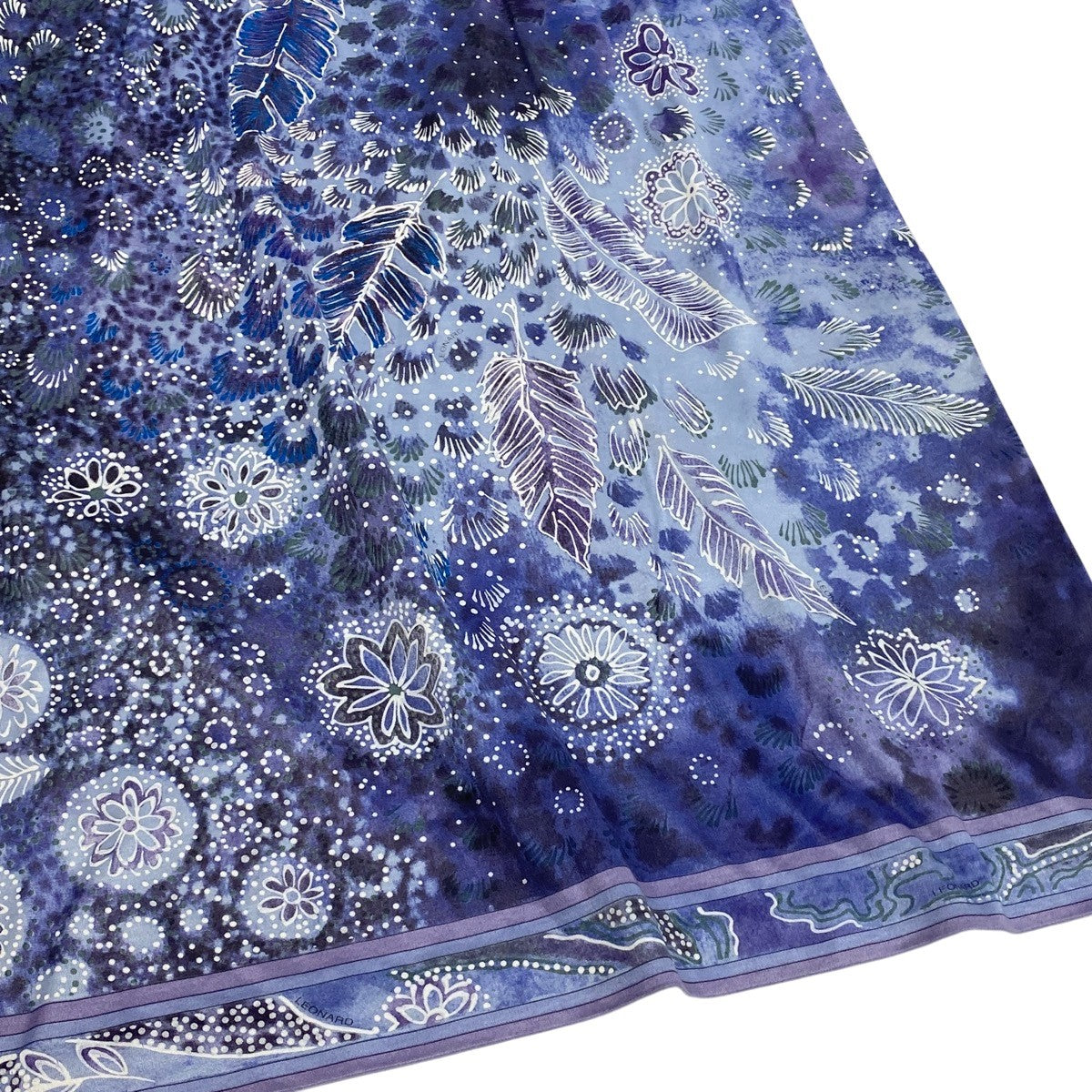 52f29 LEONARD FASHION レオナール ポロシャツワンピース 花柄プリント