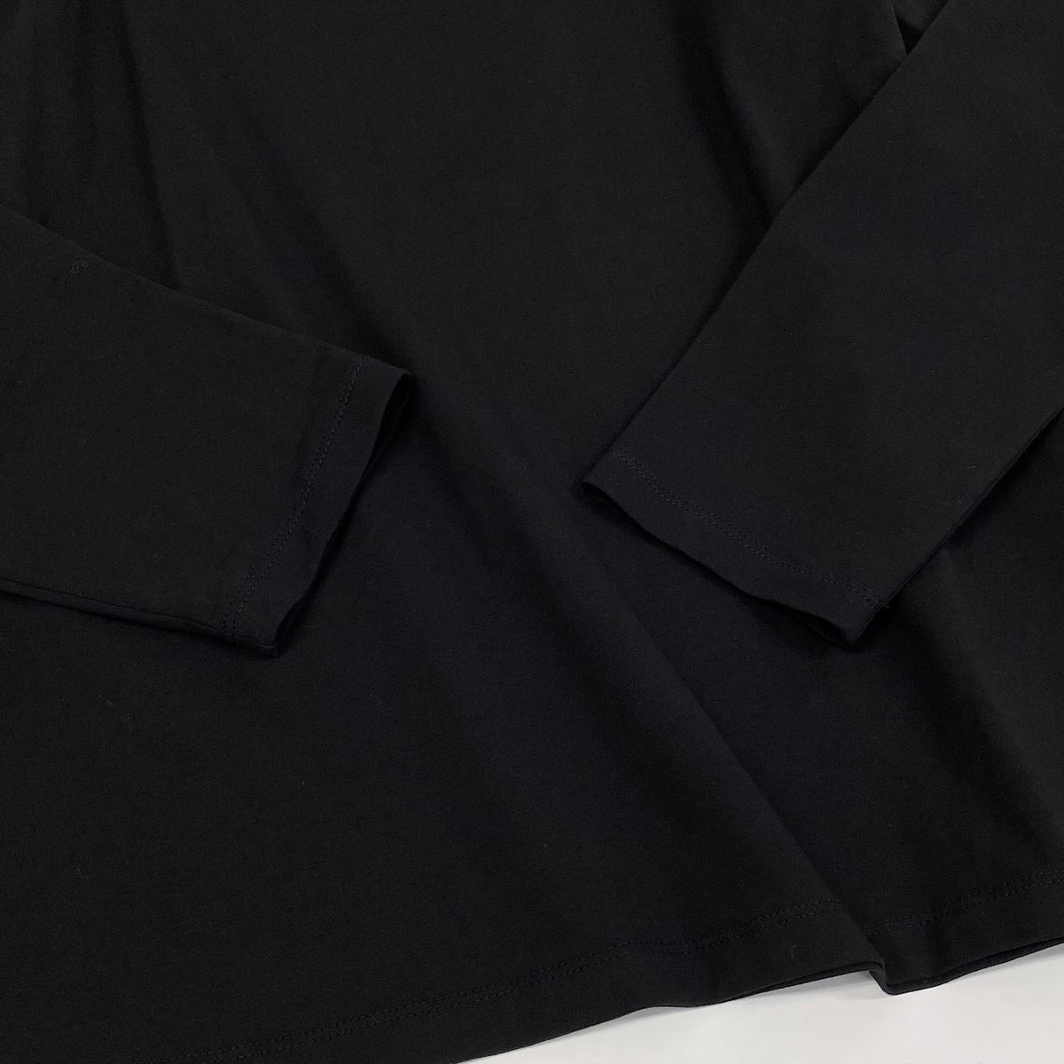 20d18 JILSANDER+ ジルサンダープラス ストレッチカットソー ロングスリーブハイネックTシャツ 刺繍 トップス Lサイズ ブラック メンズ 男性用u02t