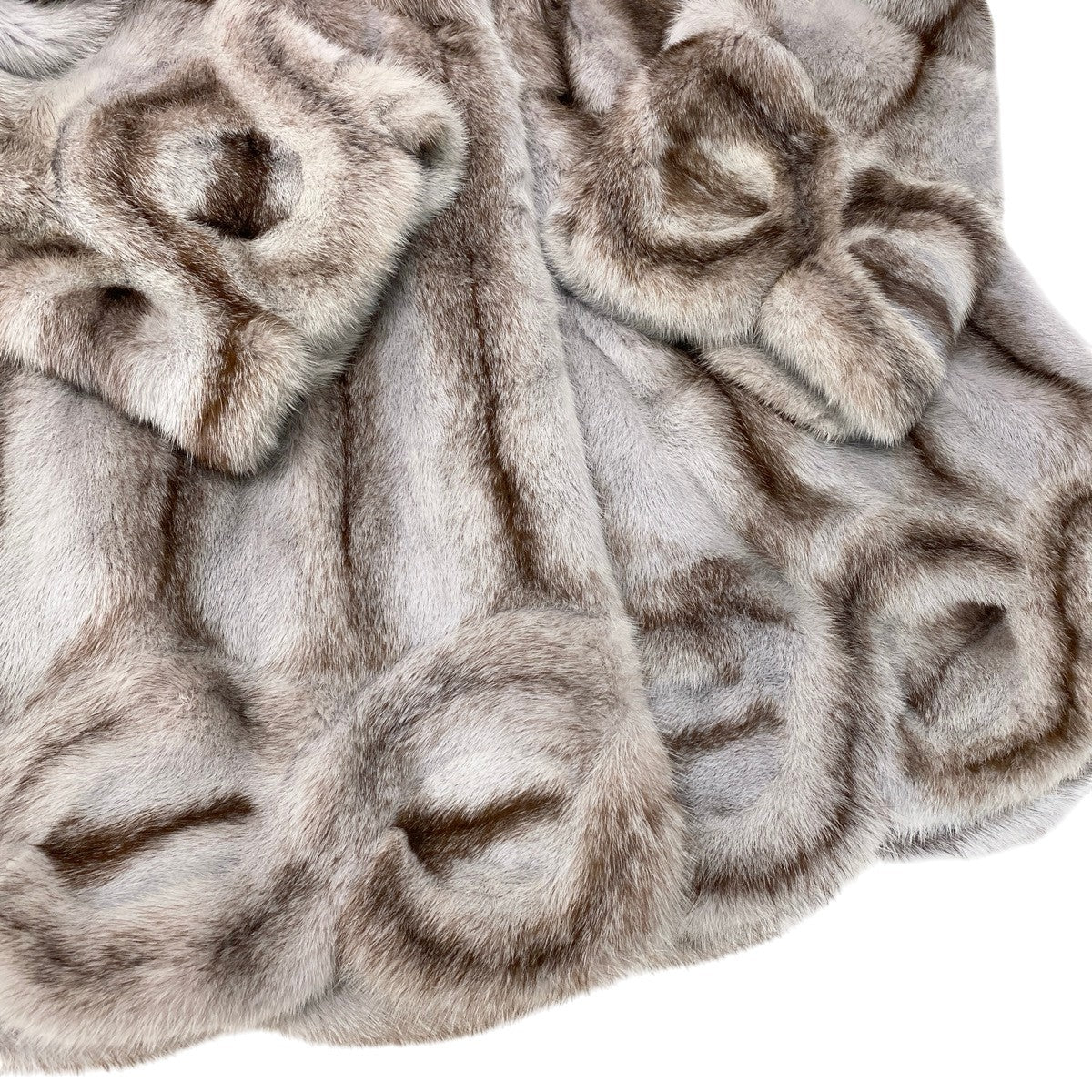 93h8 染めクロスミンク ロングコート サイズL 本毛皮 Dyed Cross Mink Fur Long Coat 裾広がりt18r