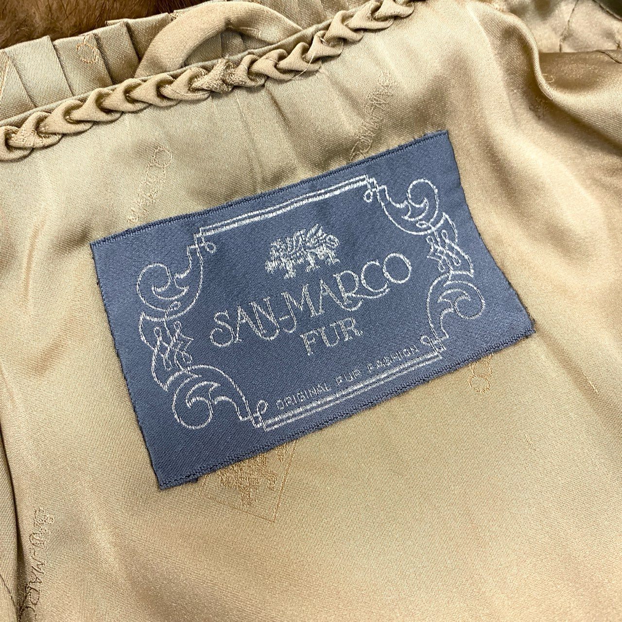 39k1《美品》 SAN MARCO サンマルコ パステルミンク ファーコート 11 ライトブラウン 本毛皮 MINK FUR COATt18r