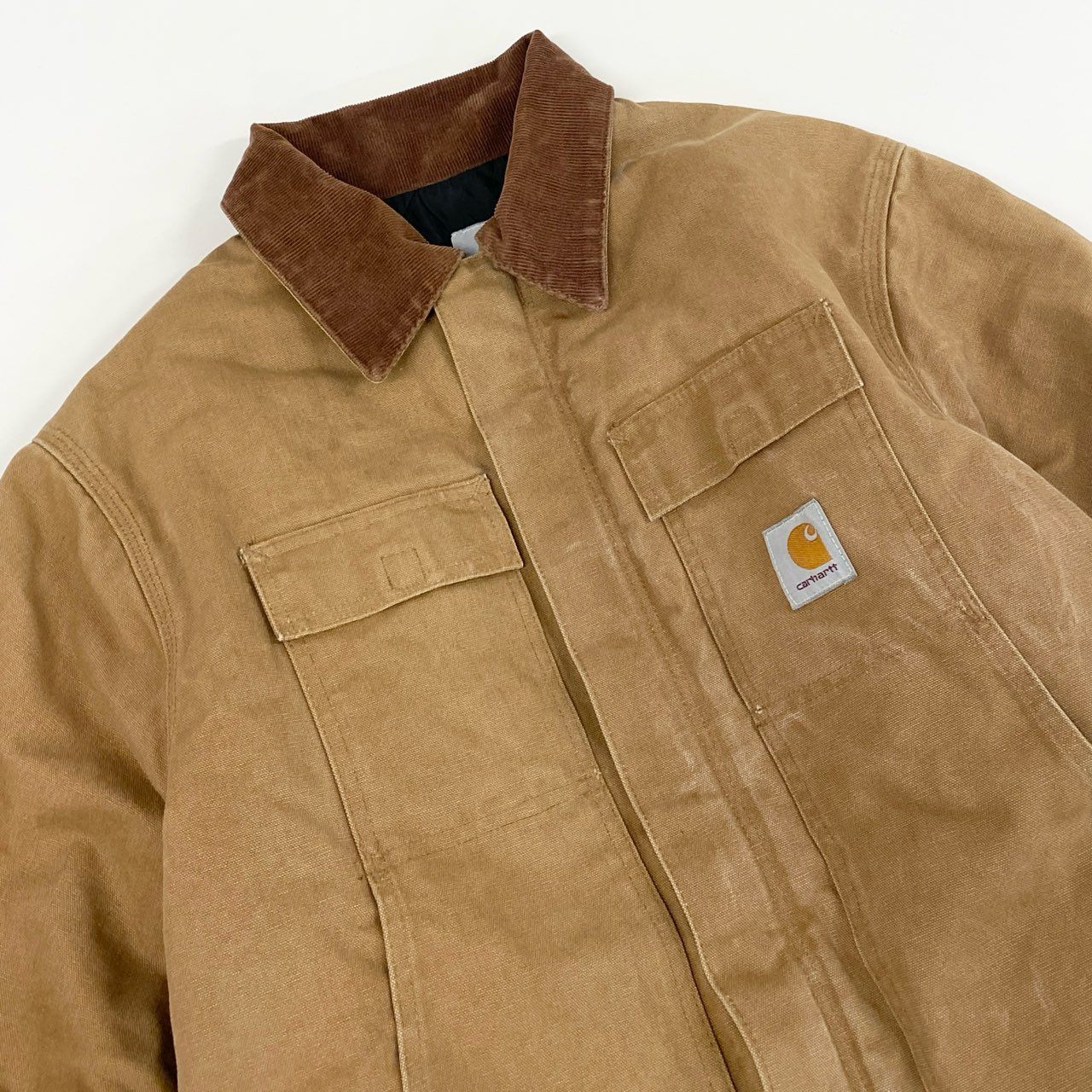 78a4 Carhartt カーハート Traditional Arctic Duck Coat トラディショナル ダックコート ジャケット USA製 C03 BRN 48 キャメル コットン