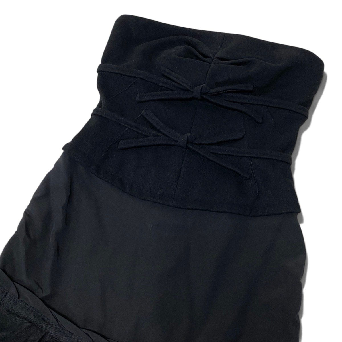 i13 《未使用品》 LOUIS VUITTON ルイヴィトン ヴィンテージ ギャザー ビスチェドレス ワンピース Vintage Gathered Bustier Dress Black Size 36t18r