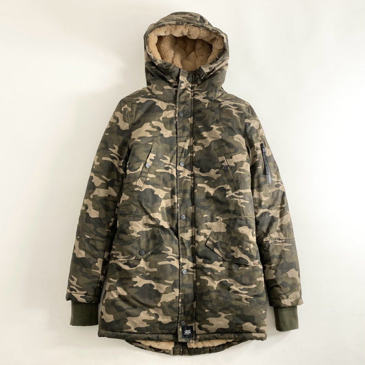 35g28 SIXTH JUNE シックススジューン Lining Fur Parka ライニングファーパーカ モッズコート アウター カモフラージュ カモフラ 迷彩柄 M2000COW S カーキ