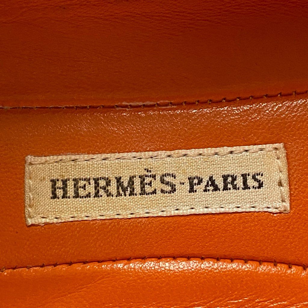 3d21 HERMES エルメス タッセル ローファー 37 ブラウン スエード レザー フラットシューズ スペイン製 tassel loafer