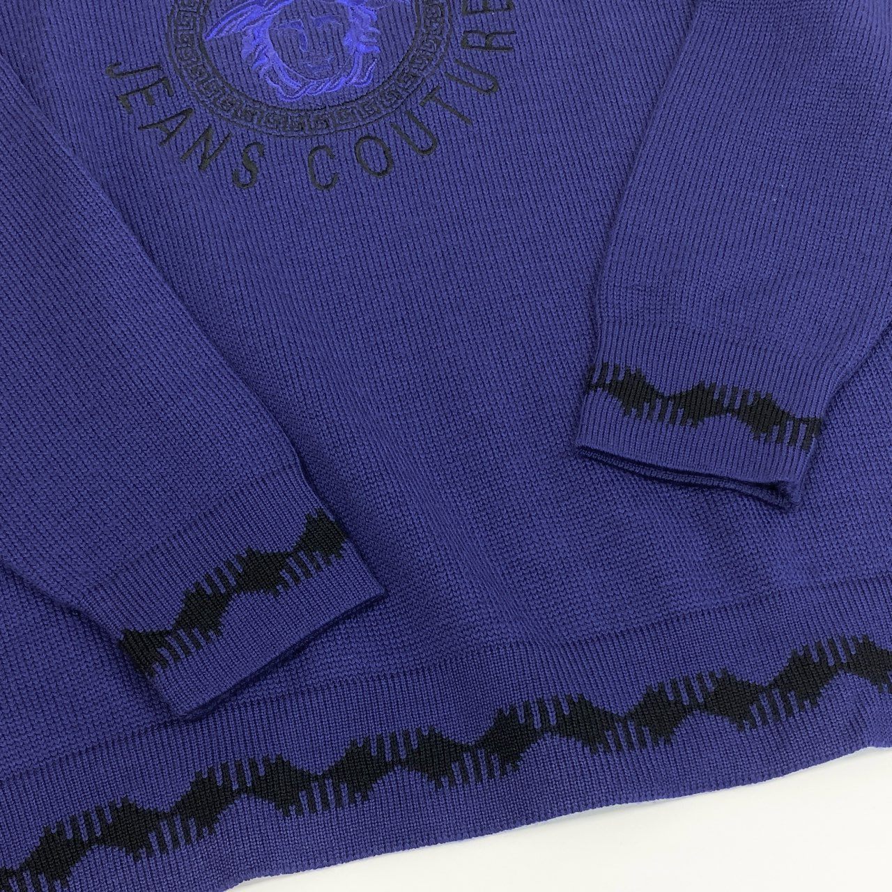 2L27 Vintage Versace ヴィンテージ ヴェルサーチ Medusa メデューサ Bottleneck Knit Sweater ボトルネック ニットセーター Size M メンズ 男性用k02i