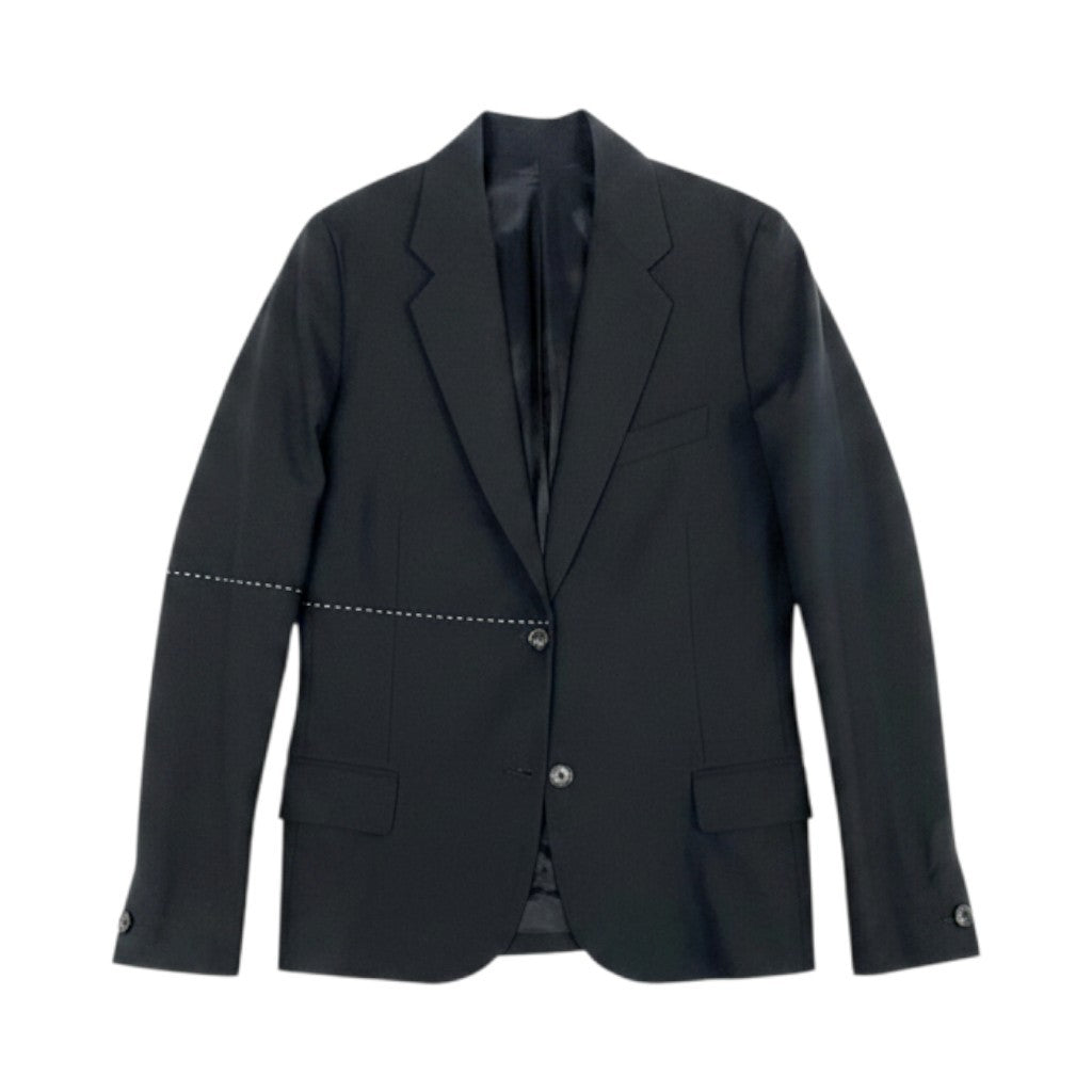 e1 ACNE STUDIOS テーラードジャケット 切替 ステッチデザイン 32サイズ ブラック 画像参照 レディース 女性用u02t