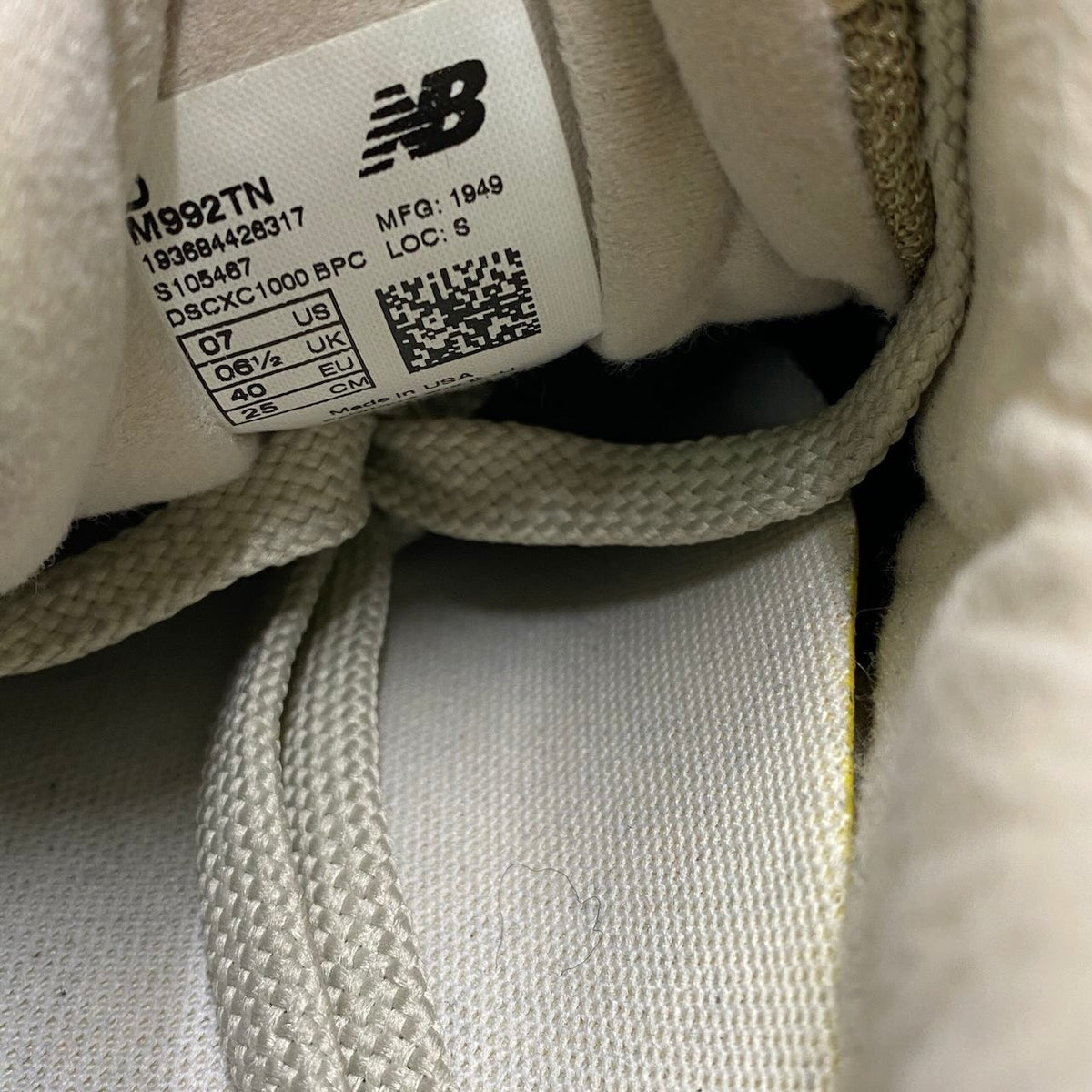 3j23 New Balance ニューバランス Ｍade in USA M992 ローカットスニーカー M992TN 25cm タン/ベージュ メンズ 紳士靴o07t