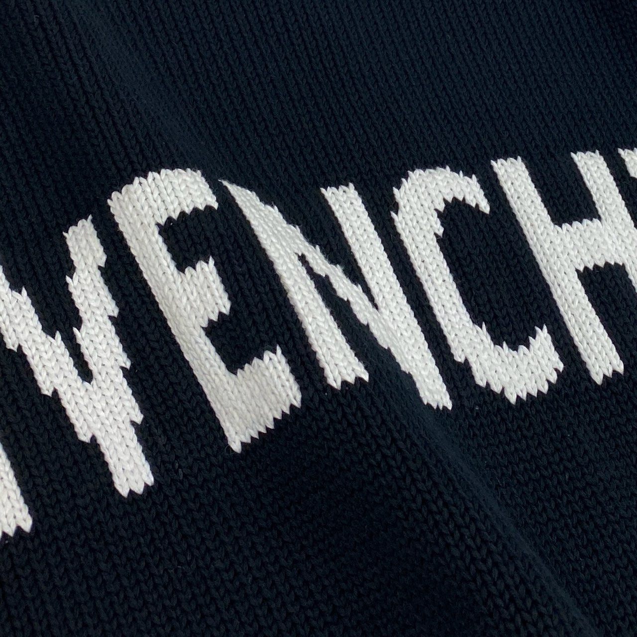 Ec2 GIVENCHY ジバンシー フロントロゴ 4G コットンニットセーター サイズS ブラック コットン100 メンズ トップスk02i