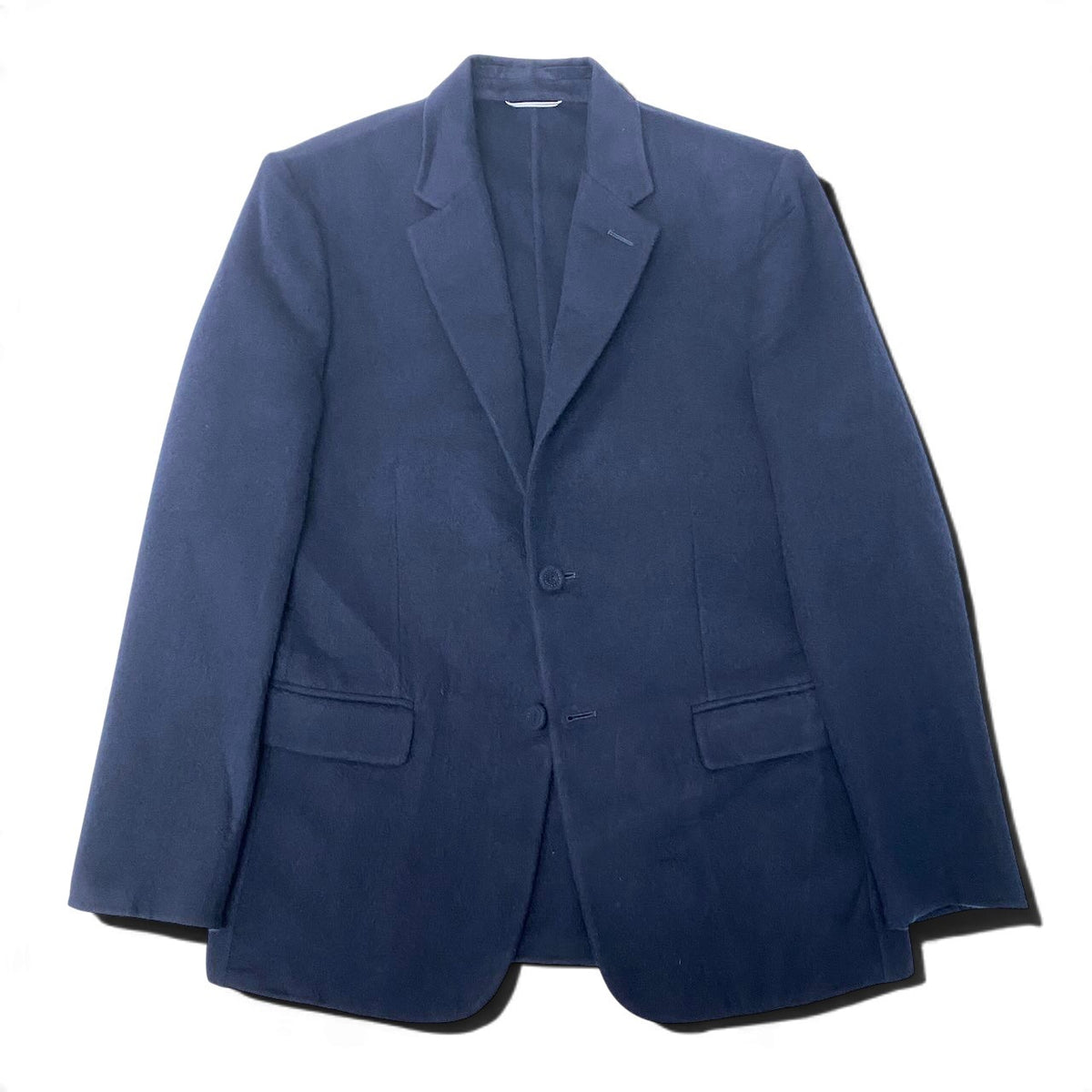 43j16 【極美品】 DIOR HOMME ディオールオム カシミヤジャケット テーラードジャケット シングル 2B サイズ48 ネイビー カシミヤ100％ メンズu02t