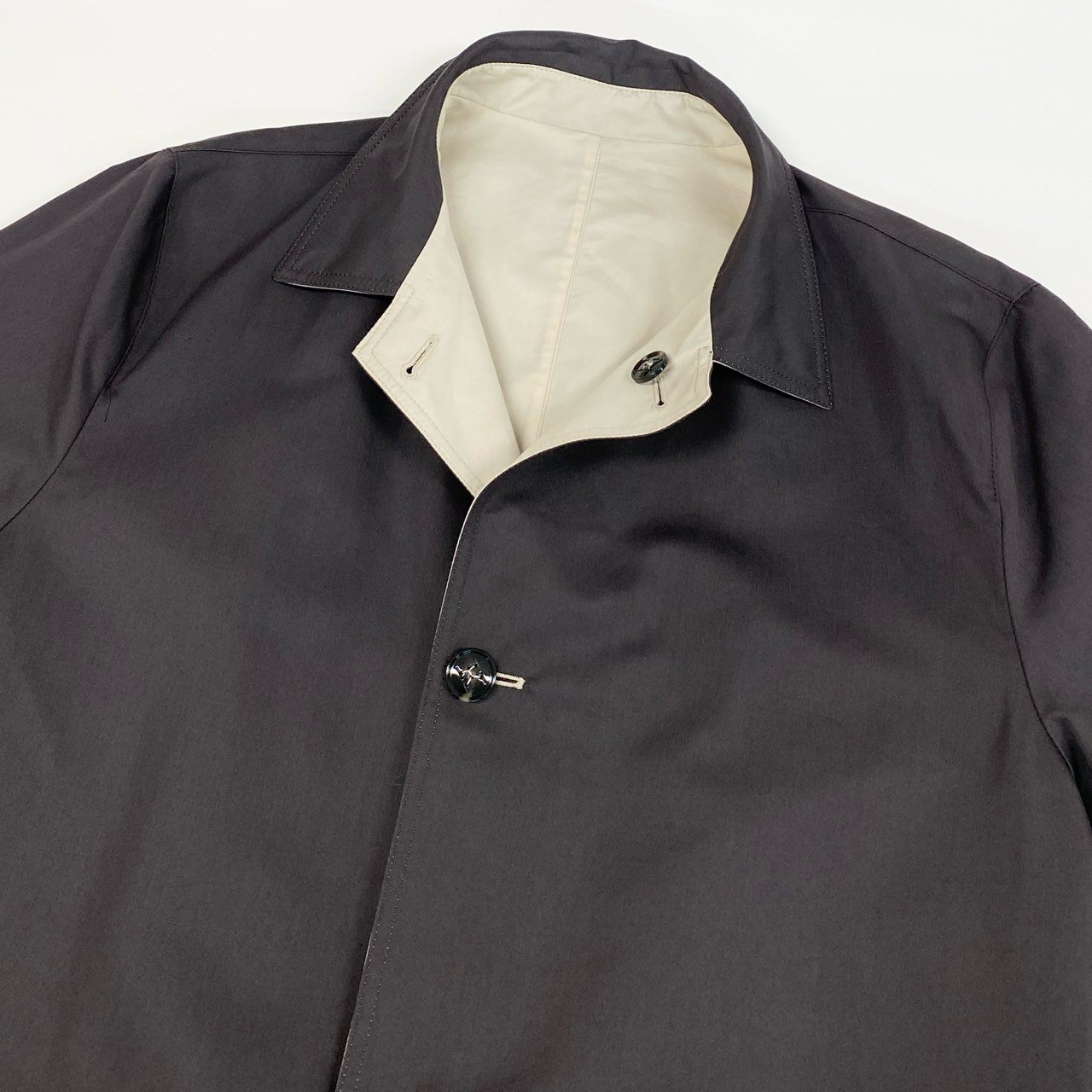 9j6 Kiton キトン キートン イタリア製 大きいサイズ リバーシブル ロングコート 56 XXXLサイズ ブラウン ベージュ メンズo07t