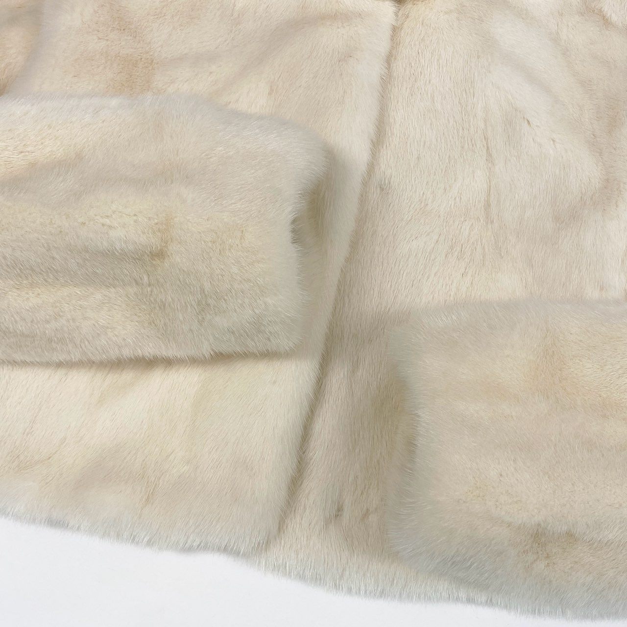 20k2《希少》 Pellicce Moda ペリーチェモーダ パールミンク ジャケット ホワイト 最高級本毛皮 PEARL MINK FUR コート イタリア製t18r