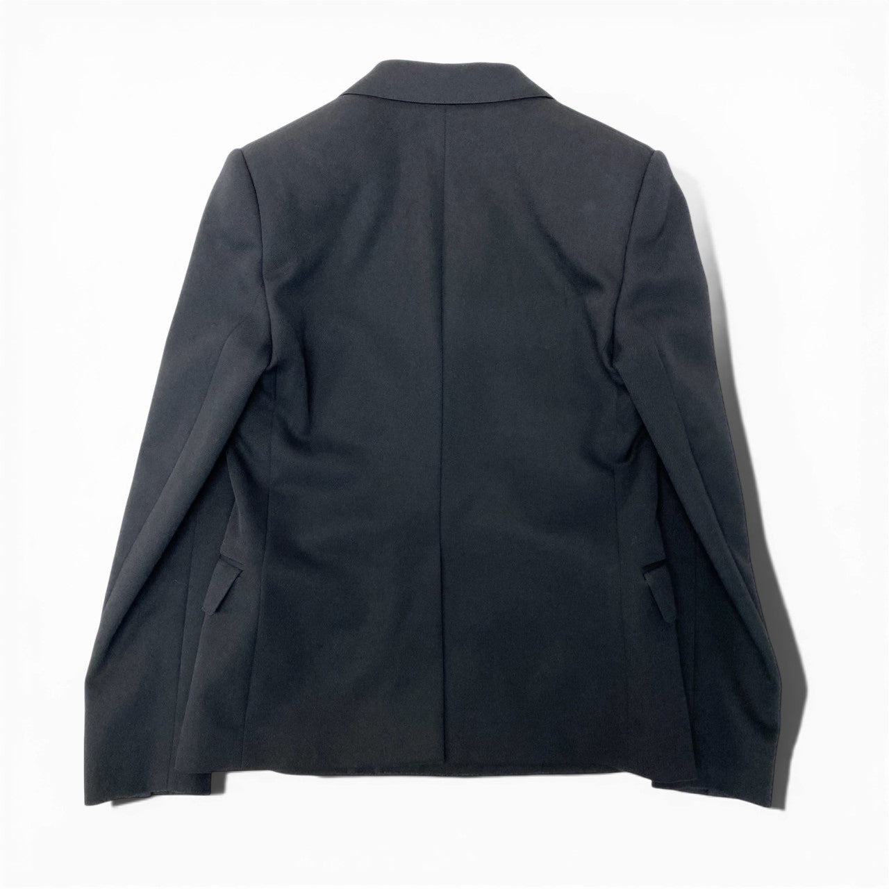 83c4 CELINE セリーヌ 2D SHORT JACKET IN DIAGONAL WOOL ダブルテーラードジャケット 金ボタン 2V687092D 34サイズ ブラック ウール100％ メンズ 男性用o07t