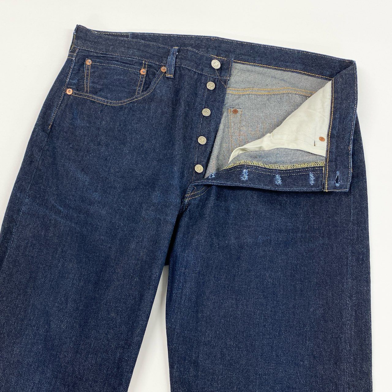 12i26 《美品》LEVIS リーバイス 501XX復刻 デニムパンツ ジーンズ ボトムス ボタン裏3015 50155-0079 W38  L34 濃紺 インディゴ メンズk02i