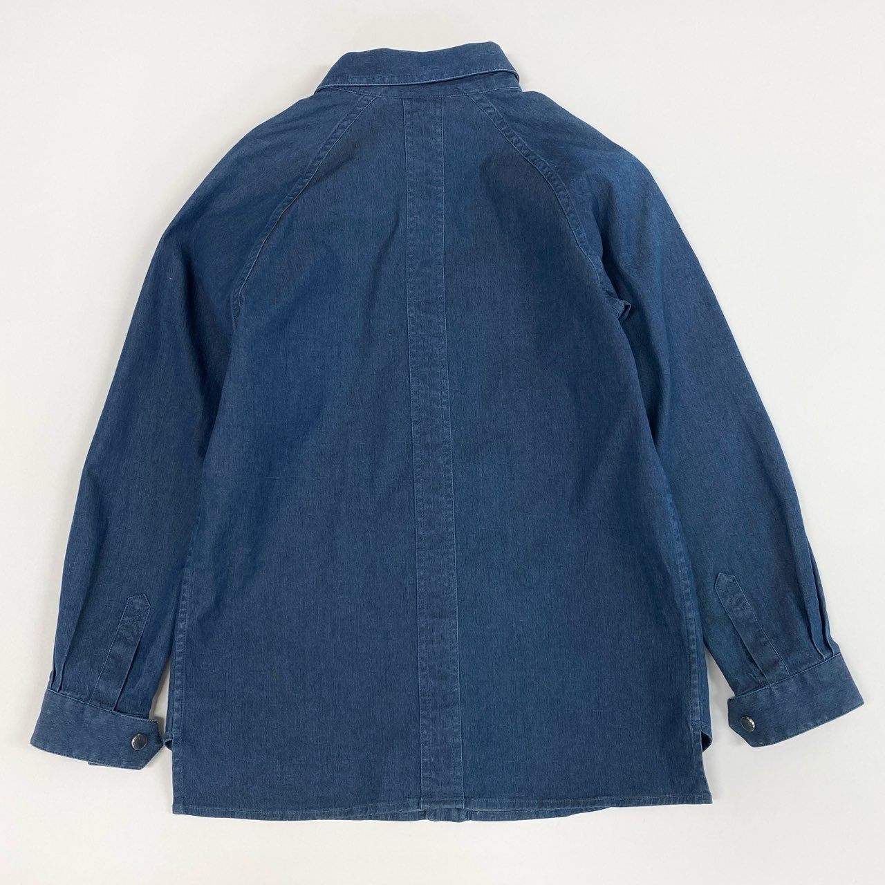 68j15 Loro Piana ロロピアーナ デニムシャツ 長袖シャツ トップス 胸ポケット 46サイズ インディゴ キッズ メンズu02t