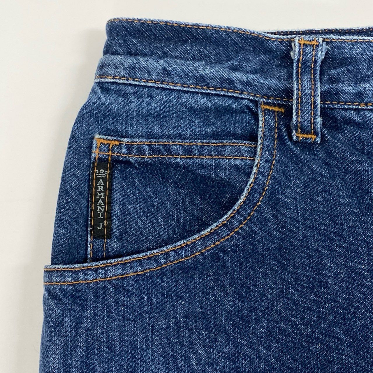 75j29 ARMANI JEANS アルマーニジーンズ デニムパンツ  ボトム ジップフライ イタリア製 29サイズ インディゴ メンズu02t
