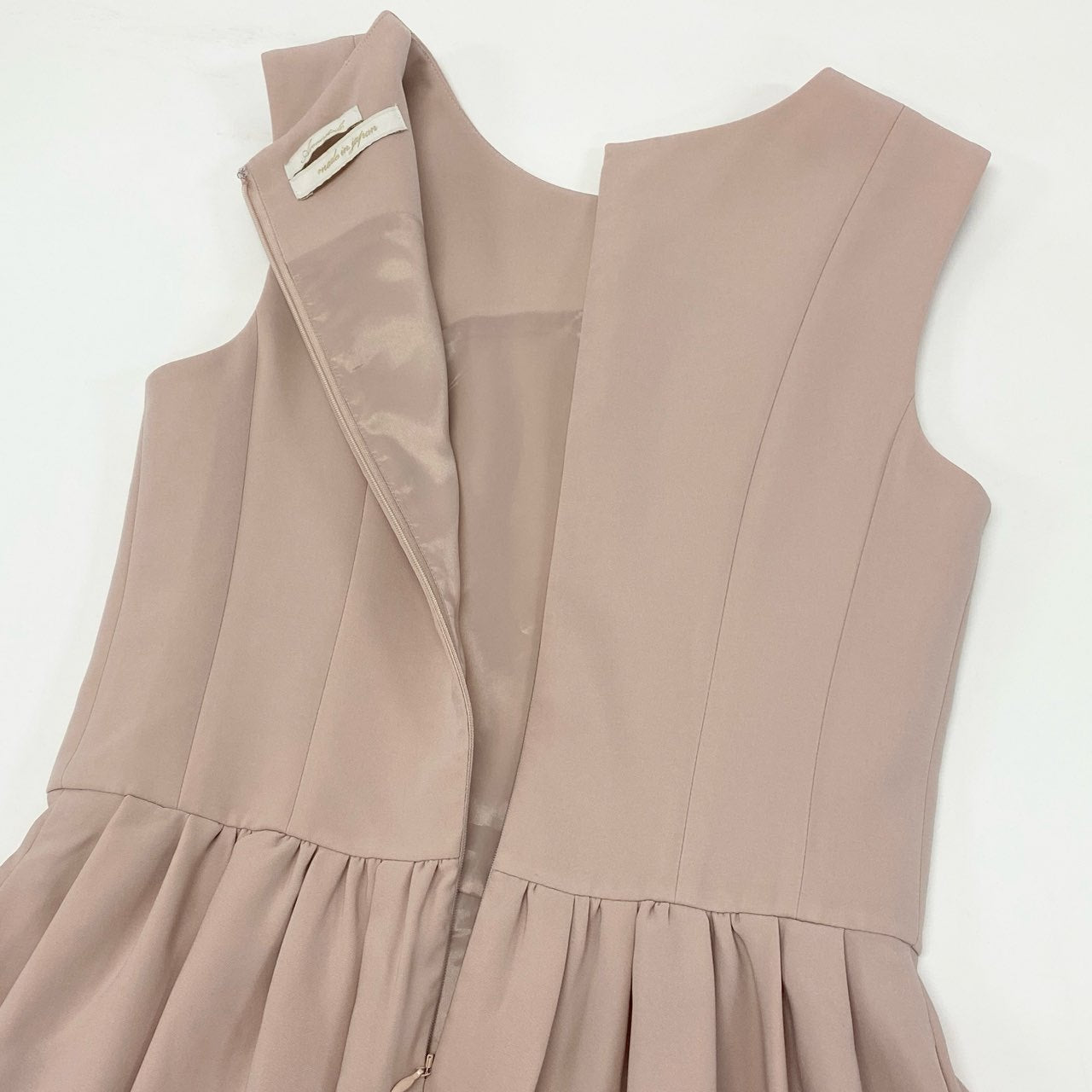 17k9 Aveniretoile アベニールエトワール ダブルクロスギャザー切替ノースリーブワンピース ドレス S940-003 34 ピンク レディースo07t