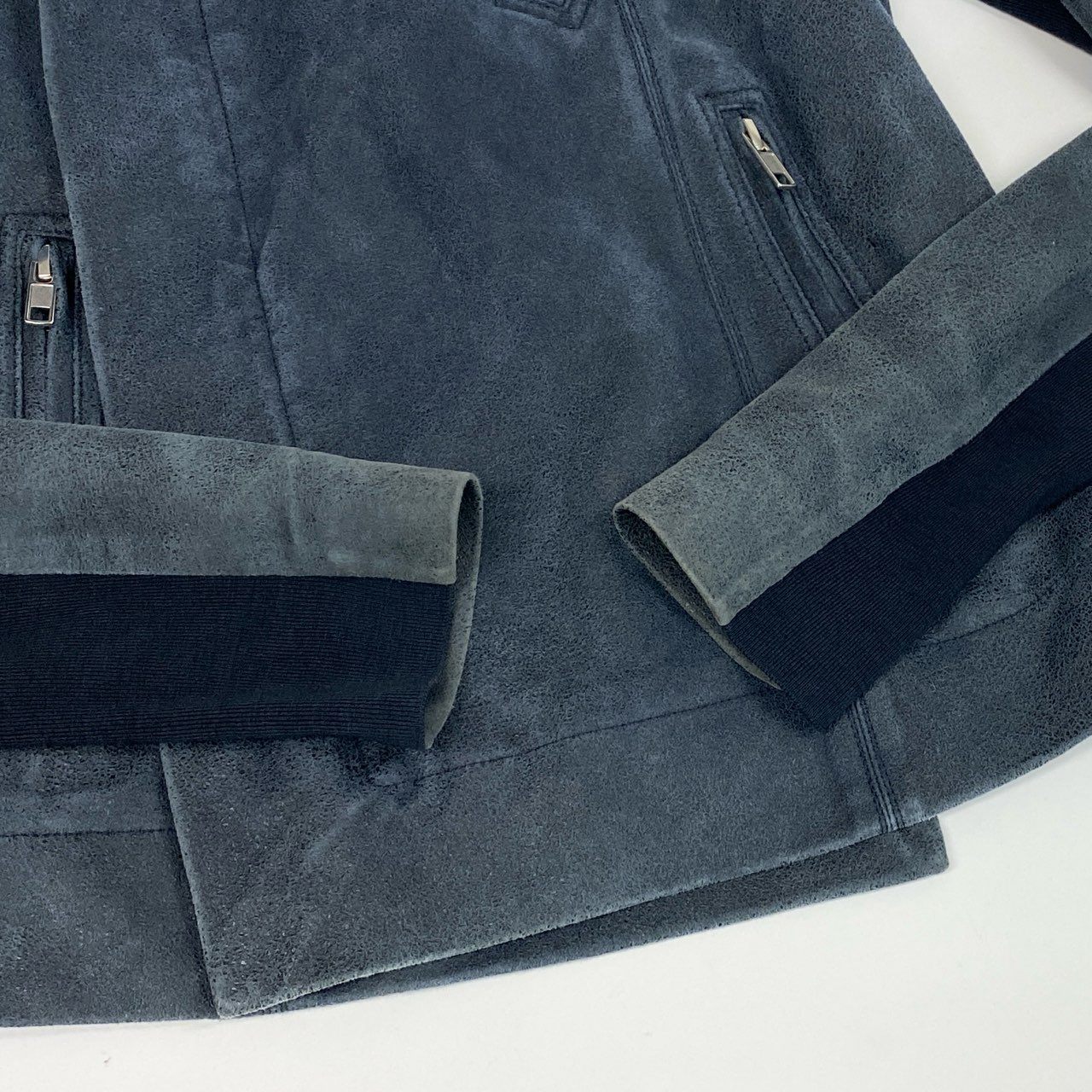 Ac2 Rick Owens リックオウエンス 2014SS ライダースジャケット レザージャケット 短丈 サイズ40 ネイビー系 レディース アウターk02i