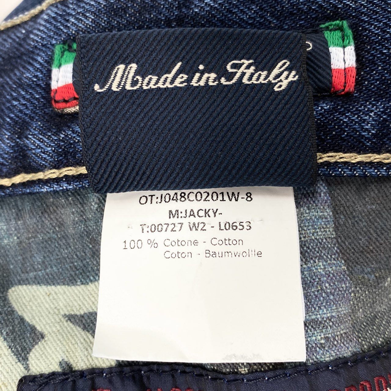70i2 JACOB COHEN ヤコブコーエン イタリア製 JACKY ダメージ加工デニムパンツ ジーンズ ボトムス 33 M-Lサイズ インディゴブルー コットン メンズo07t