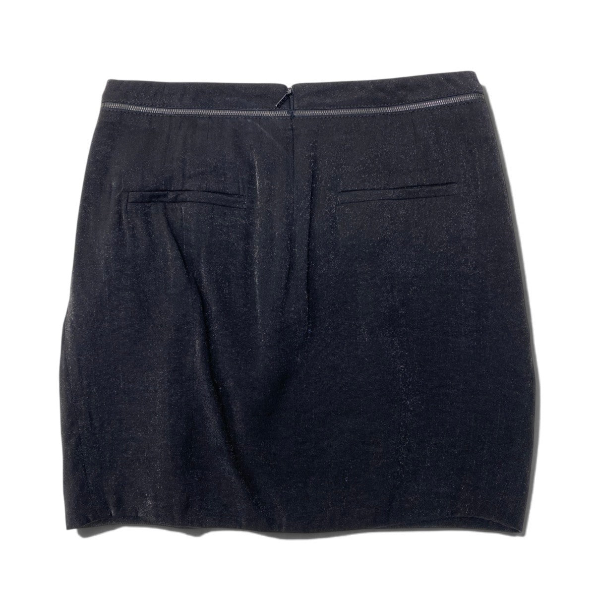 30j4 GUCCI グッチ 2009年 ミニスカート ラメ ジップデザイン イタリア製 38サイズ ブラック レディース 女性用u02t