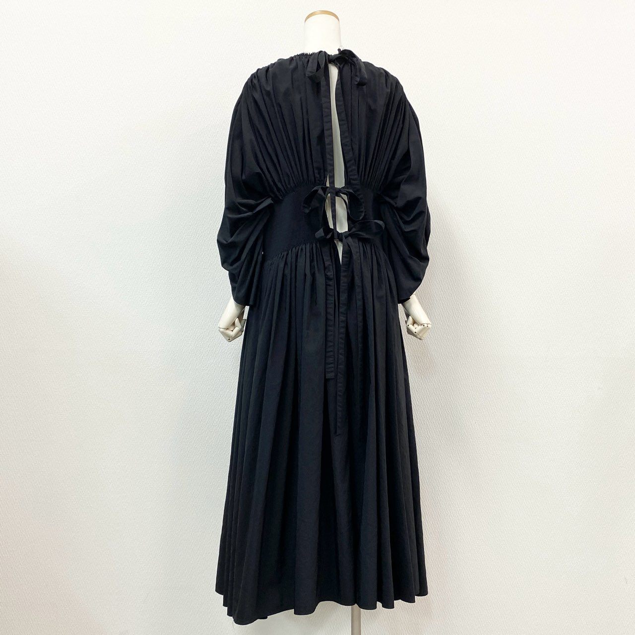 72a14 《未使用》定価￥170,000 RENATA BRENHA レナータブレタ VISITFOR取扱 BANDONENON DRESS バックオープンドレス S ブラック ワンピース 英国製 タグ付き