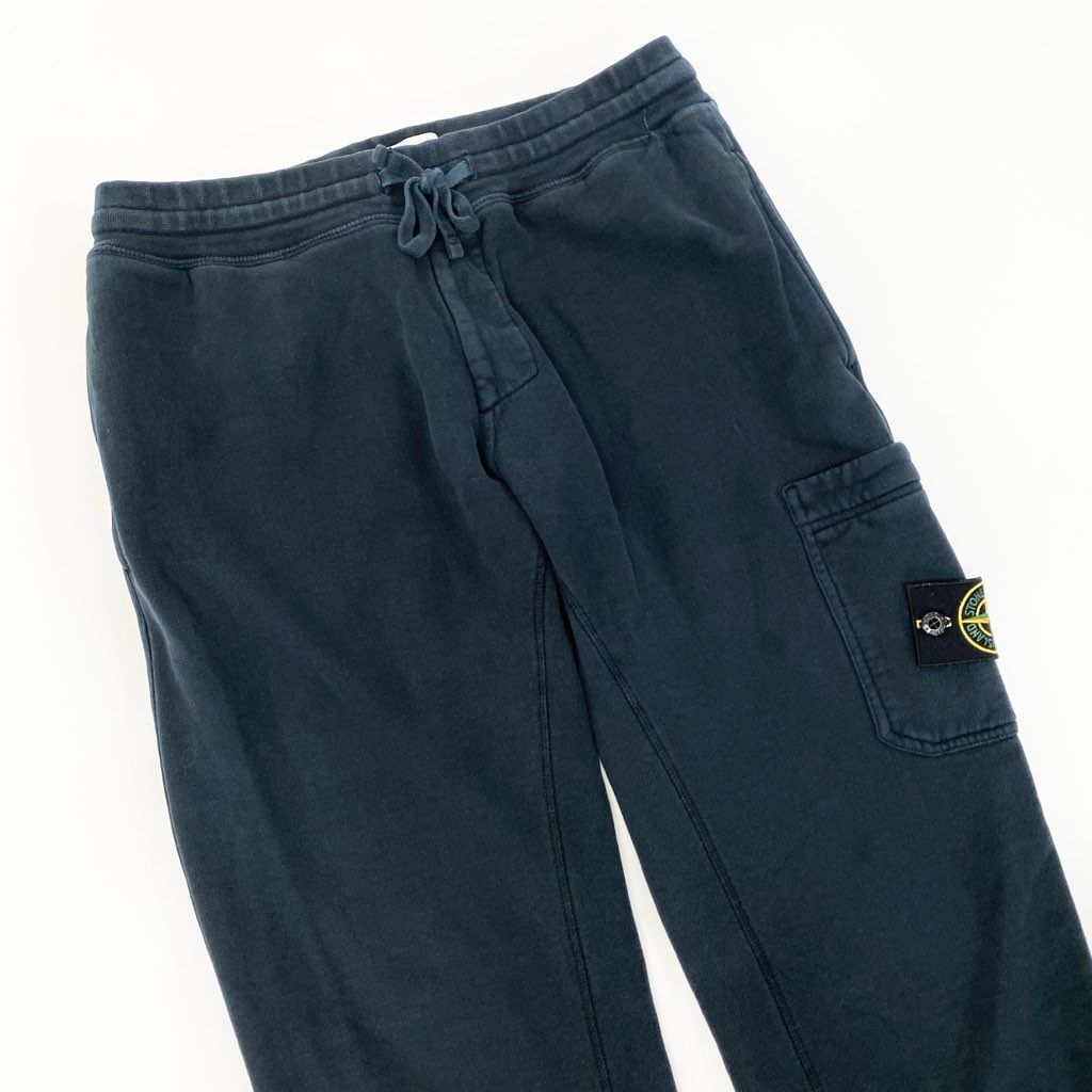 22l28 STONE ISLAND ストーンアイランド ロゴパッチスウェットコットンパンツ カーゴスウェットパンツ ボトム Mサイズ ダークグレー メンズo07t