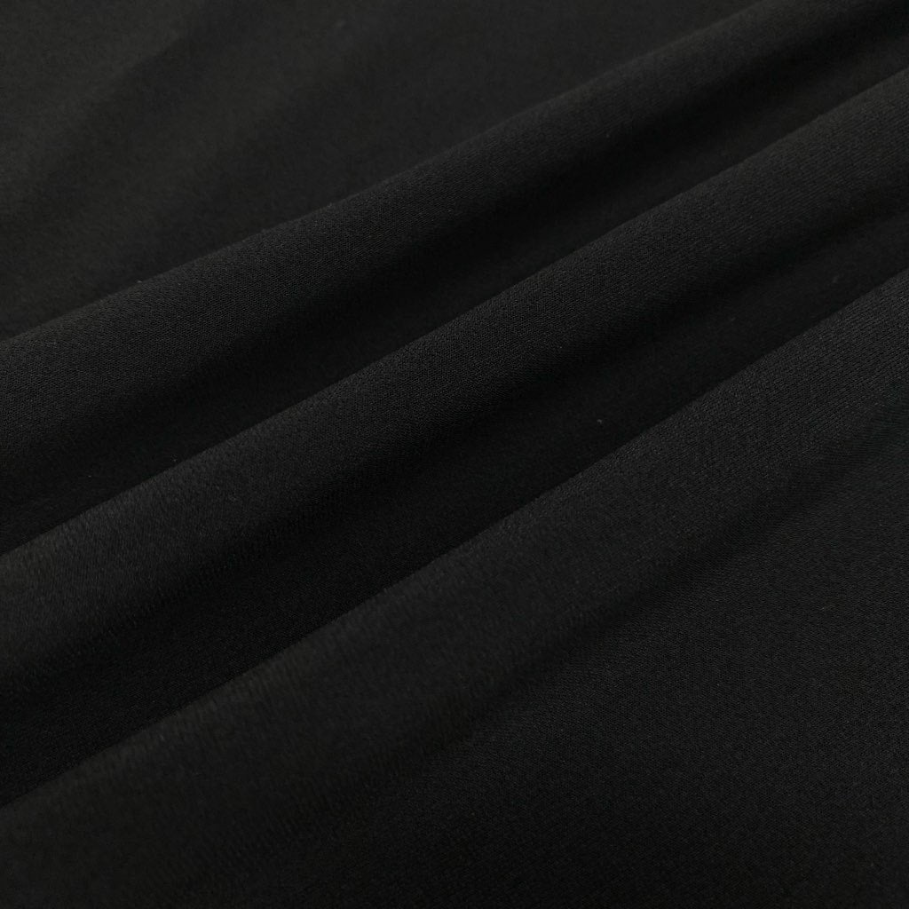 83L22 【美品】TOKUKO 1er VOL トクコプルミエヴォル 長袖カットソー ハイネックカットソー 袖口レースデザイン ストレッチ素材 9サイズ ブラック レディースu02t