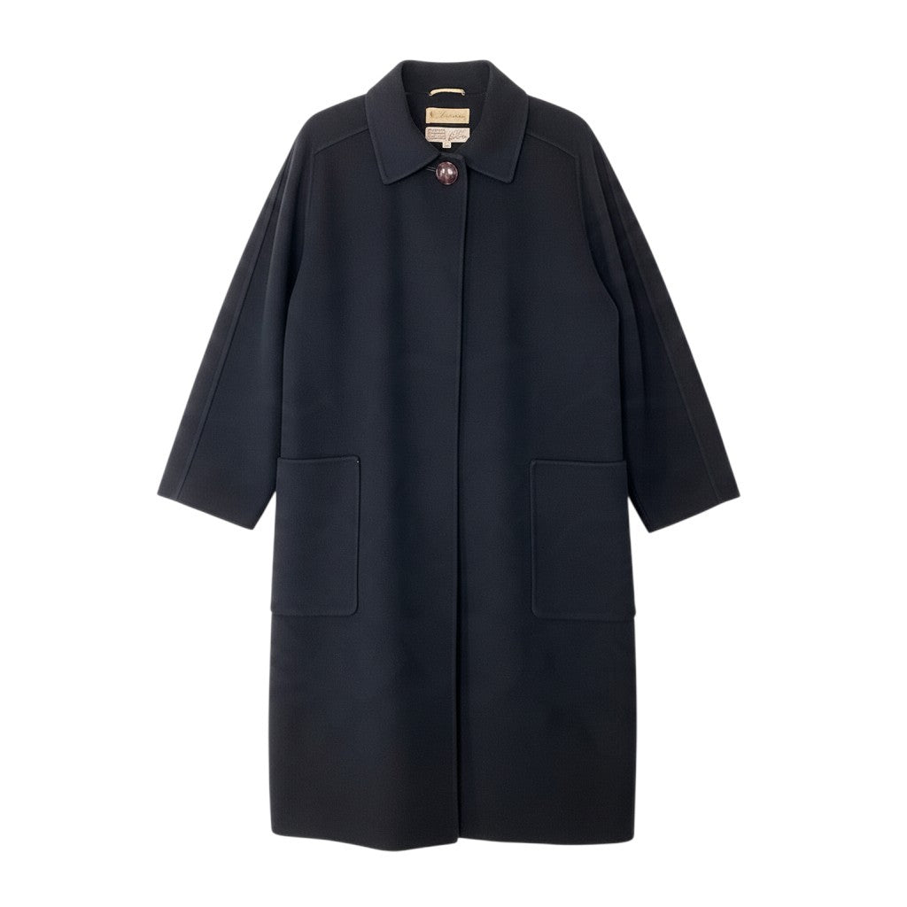 15j16 Luxoria MILANO ラグソリア AGNONA アニオナ ロングコートアウター ブラック カシミヤ100％ レディース 女性用u02t