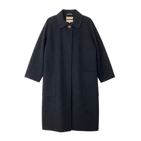 15j16 Luxoria MILANO ラグソリア AGNONA アニオナ ロングコートアウター ブラック カシミヤ100％ レディース 女性用u02t